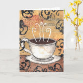 Koffie Kaart (Gele Bloem)