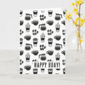 Koffie Kaart (Gele Bloem)