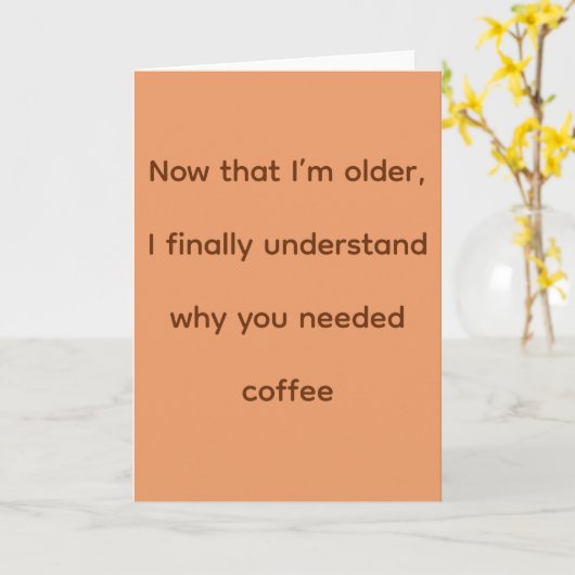 Koffie Kaart (Gele Bloem)