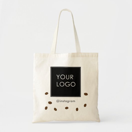 Koffie Kafeteria Business Logo Budget Kafeteria Tote Bag (Voorkant)