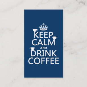 Koffie kalm houden en Drinken - alle kleuren Visitekaartje