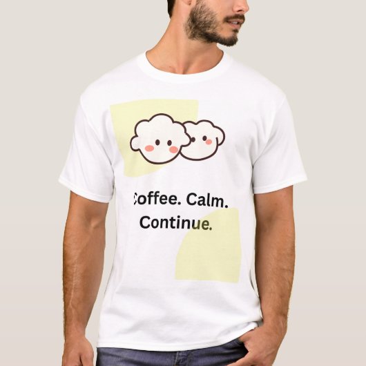 koffie kalm knuffel t-shirt (Voorkant)