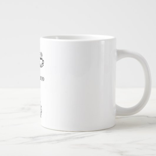 Koffie Kalm Moederschap Silhouet Art Grote Koffiekop (Rechts)