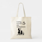 Koffie Kalm Moederschap Silhouet Art Tote Bag (Achterkant)