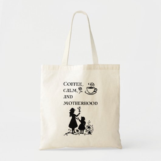Koffie Kalm Moederschap Silhouet Art Tote Bag (Voorkant)