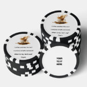 Koffie kalmeert de ziel poker chips (Opstapeling)