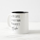 Koffie kan een sterker grappig oudergeschenk zijn tweekleurige koffiemok (Voorkant links)