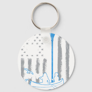 koffie kanovaren- Vintage USA Amerikaanse Vlag voo Sleutelhanger