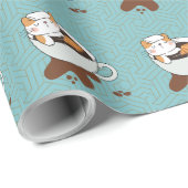  Koffie Kat Cadeaupapier (Rol Hoek)