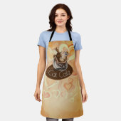 Koffie Kat Cafe Schort (Gedragen)