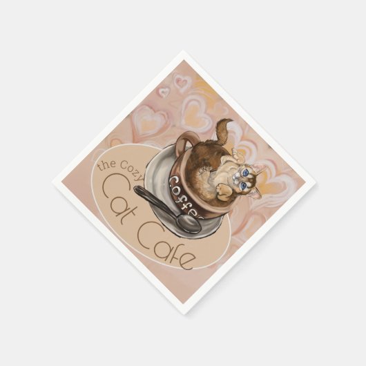 Koffie Kat Cafe Servet (Hoek)