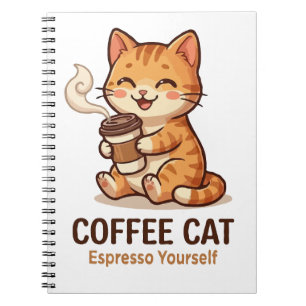Koffie Kat Espresso Zelf Lieve Kitten Notitieboek