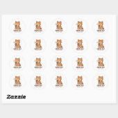 Koffie Kat Espresso Zelf Lieve Kitten Ronde Sticker (Vel)