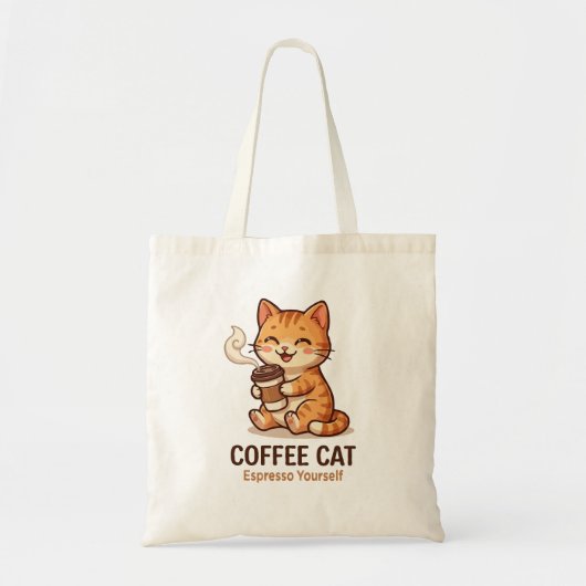 Koffie Kat Espresso Zelf Lieve Kitten Tote Bag (Voorkant)