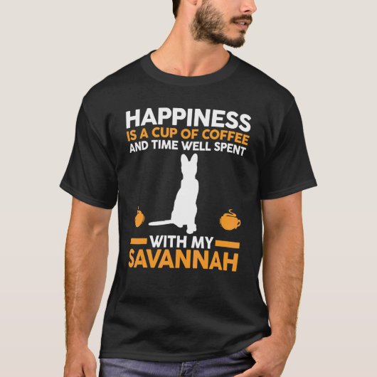 Koffie Kat Savannah T-shirt (Voorkant)