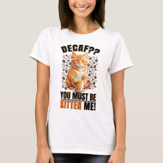 Koffie Kat Vrouwen Wit T-shirt