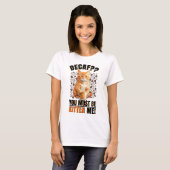 Koffie Kat Vrouwen Wit T-shirt (Voorkant volledig)