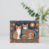 koffie katten ansichtkaart briefkaart (Staand voorkant)