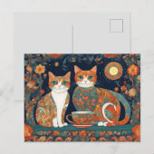 koffie katten ansichtkaart briefkaart (Voorkant / Achterkant)