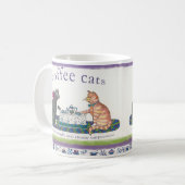 Koffie Katten Chatten Over Romige Cappucinos Koffiemok (Voorkant links)