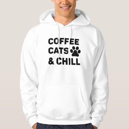 Koffie Katten & Chill Hoodie (Voorkant)