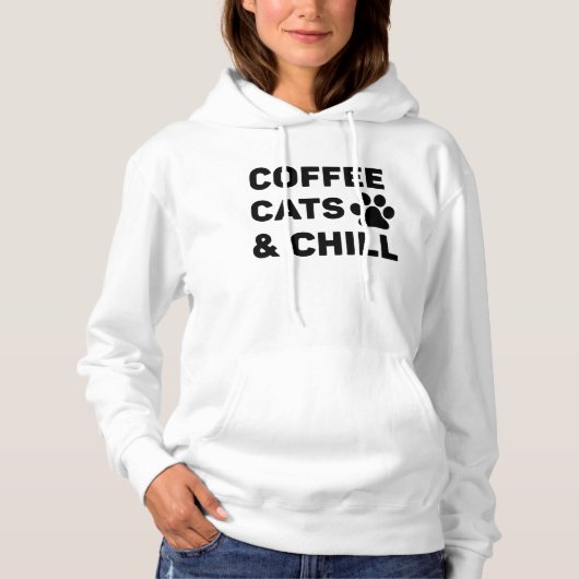 Koffie Katten & Chill Hoodie (Voorkant)