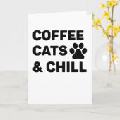 Koffie Katten & Chill Kaart (Gele Bloem)