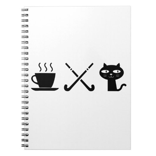Koffie Katten. Hockey. Notitieboek (Voorkant)