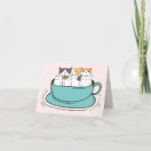 Koffie Katten Samen Notitie Kaart (Voorkant)