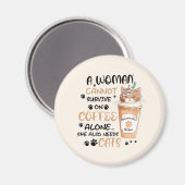 Koffie & Katten – Schattigee Kawaii kunst Magneet (Voorkant / Achterkant)