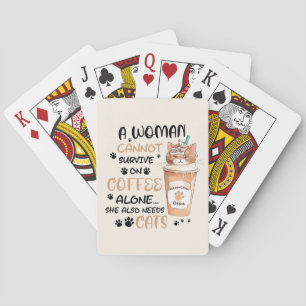 Koffie & Katten – Schattigee Kawaii kunst Pokerkaarten