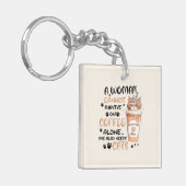 Koffie & Katten – Schattigee Kawaii kunst Sleutelhanger (Voorkant Links)