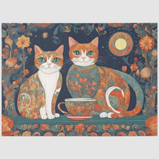 koffie katten tissuepapier (Voorkant)