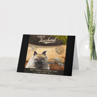Koffie Keeshond Feestdagen Kaart