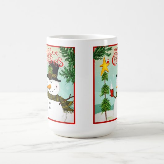 Koffie Kerst Leuke Whimsical Snowman Mok (Center)