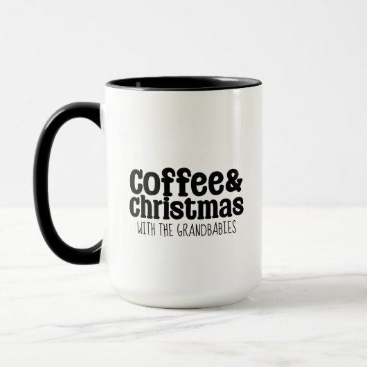 Koffie & Kerst met uw eigen tekst Mok (Links)