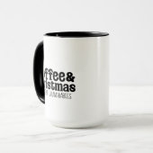 Koffie & Kerst met uw eigen tekst Mok (Voorkant links)