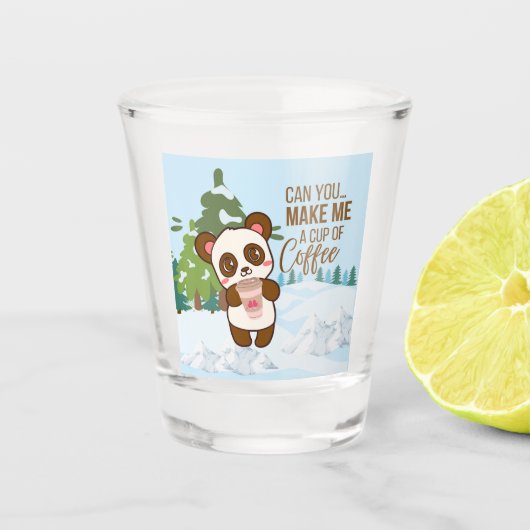 koffie , kerst shot glas (Voorkant)