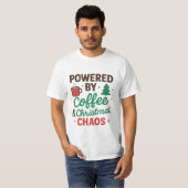 Koffie & Kerstchaos Grappig T-shirt (Voorkant volledig)