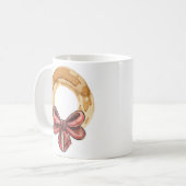 Koffie kersthandtekeningen met witte taart koffiemok (Voorkant links)