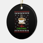 Koffie Kerstmis Keramisch Ornament (Links)