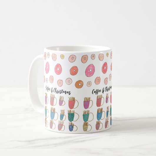 Koffie & Kerstmis Mok (Voorkant links)