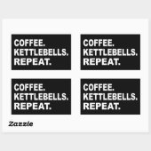 Koffie Kettlebells Herhalen Rechthoekige Sticker (Vel)