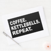 Koffie Kettlebells Herhalen Rechthoekige Sticker (Envelop)
