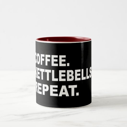 Koffie Kettlebells Herhalen Tweekleurige Koffiemok (Center)