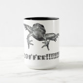 Koffie!!!!!!!!!!!!! Kikker, potloodkunst Mok (Midden)