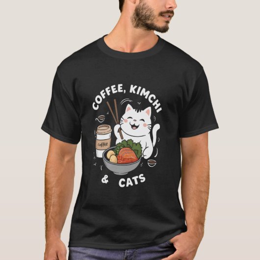 Koffie Kimchi Katten T-shirt (Voorkant)