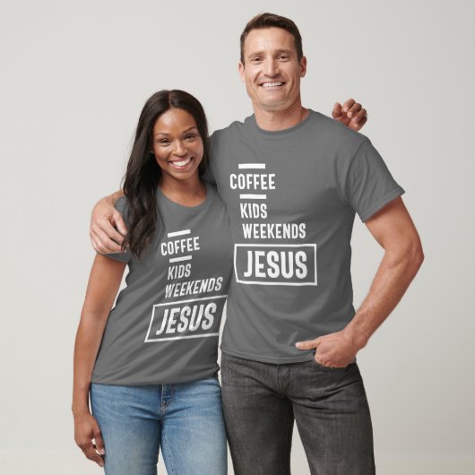 Koffie Kinder Weekends Jezus T-shirt Gift! Christe (Unisex)