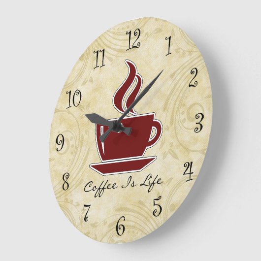 Koffie Kitchen wandklokken (Hoek)