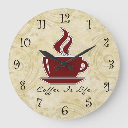 Koffie Kitchen wandklokken (Voorkant)